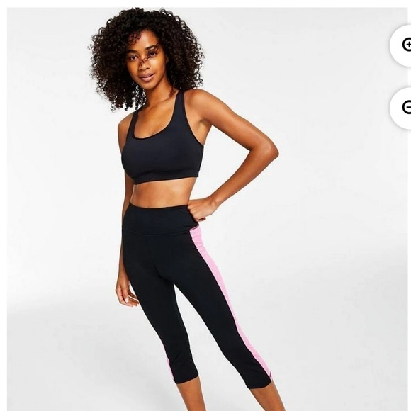 ID Ideology Women's Colorblocked Cropped Leggings Pink phalaeno Size 1X - Picture 6 of 11